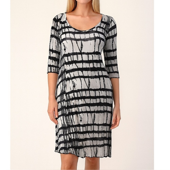 MIRACLEBODY by Miraclesuit Women's Marilyn 3/4 Sleeve Pullover Dress SZ SM - Picture 1 of 10